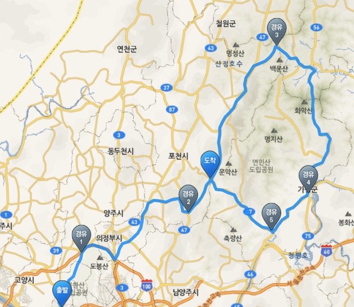 명지산 주유소 이미지