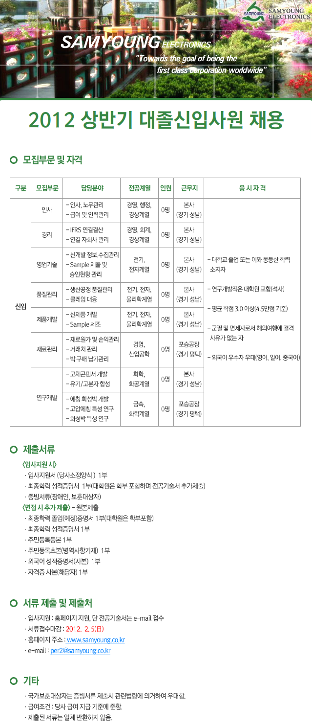 삼영전자공업(주) 이미지