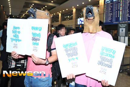 인천공항에서 정유라 환영단.jpg | 인스티즈