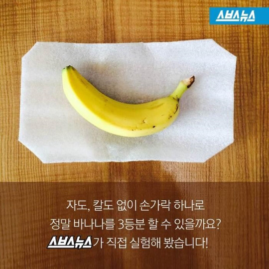 바나나 한 개를 세 명이 똑같이 나눠먹으려면? | 인스티즈