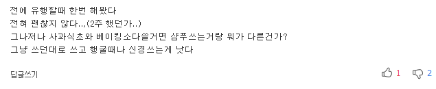 1년간 샴푸를 끊으면 생기는 머리의 변화 | 인스티즈