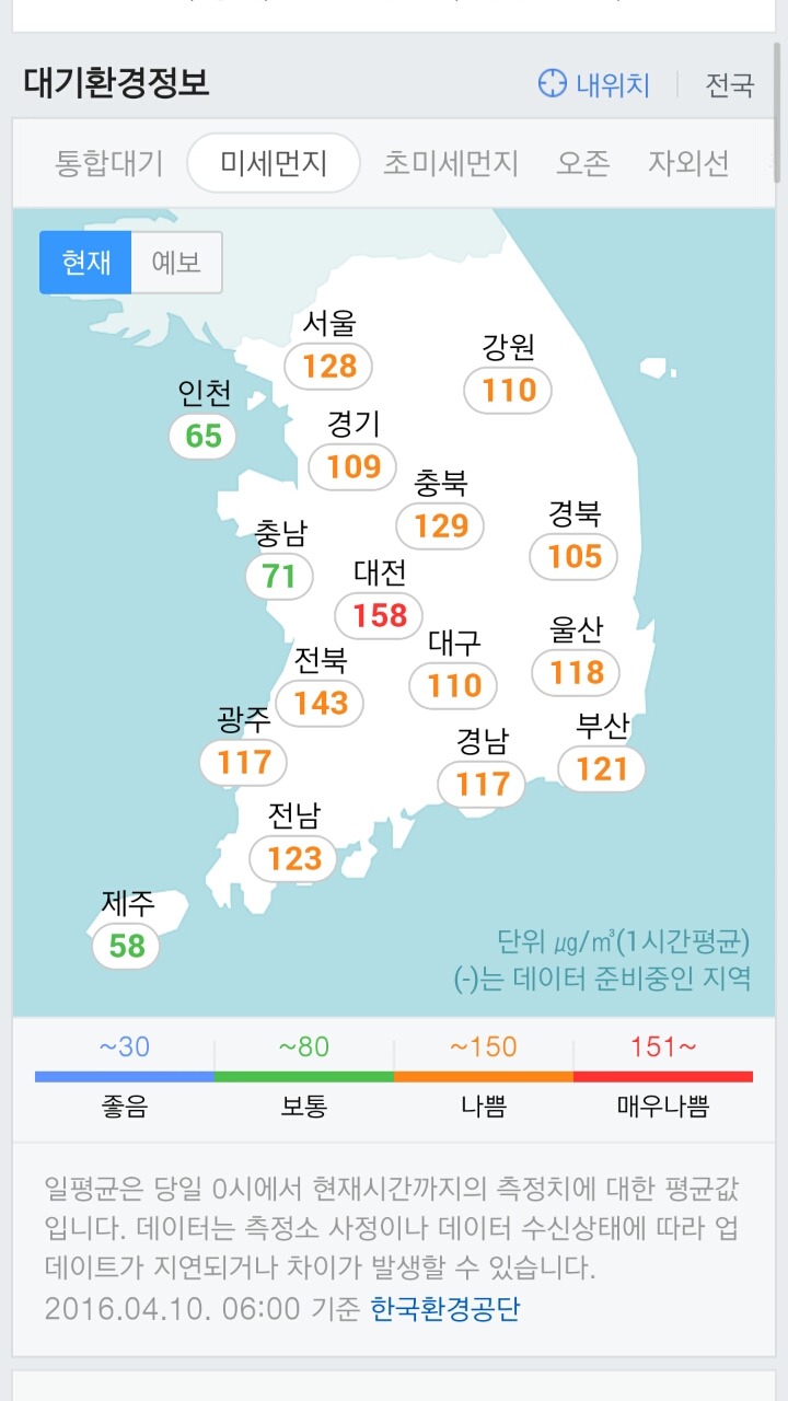 현재 전국 미세먼지 | 인스티즈