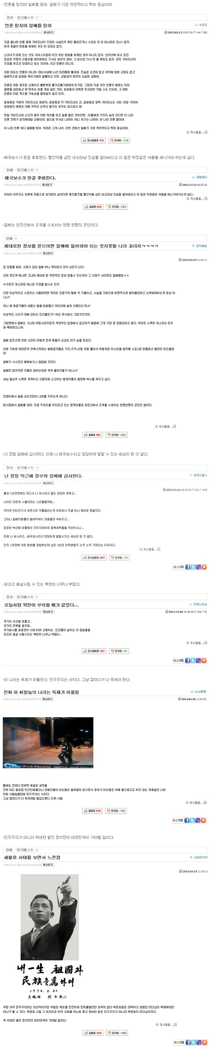 언론 믿지마 일베를 믿어.txt (일베글주의 | 인스티즈