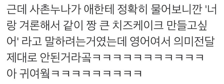 나는 짱 큰 치즈케이크랑 결혼할거야 | 인스티즈