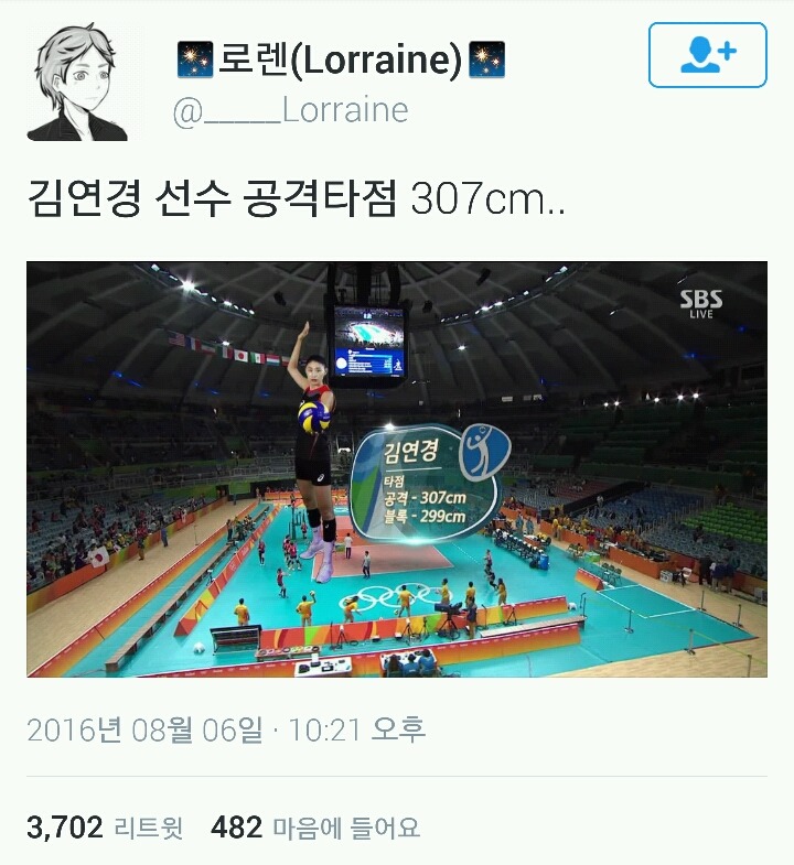 김연경 선수 거짓말 같은 타점 | 인스티즈
