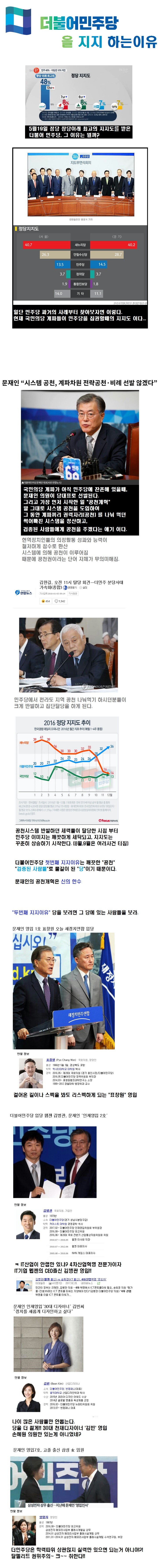 더불어 민주당을 지지하는 이유 | 인스티즈