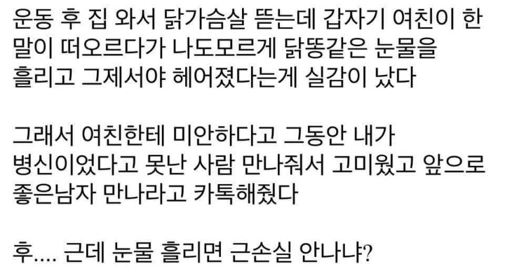 여자친구랑 헤어진 헬스갤러 | 인스티즈