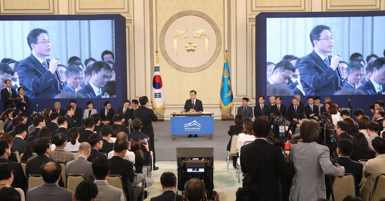 [문재인] 문재인 대통령 취임 100일 기자회견현장 사진 | 인스티즈